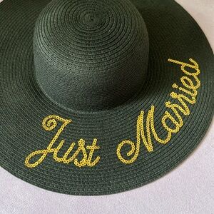 Black “Just Married” Hat